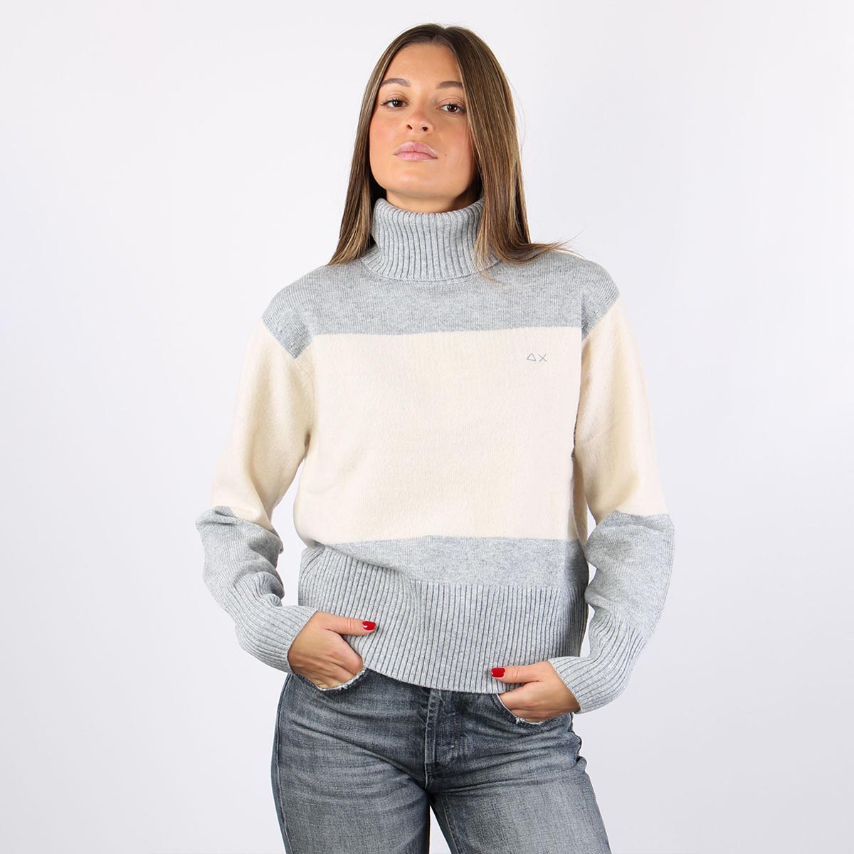 Maglia in misto cashmere a righe