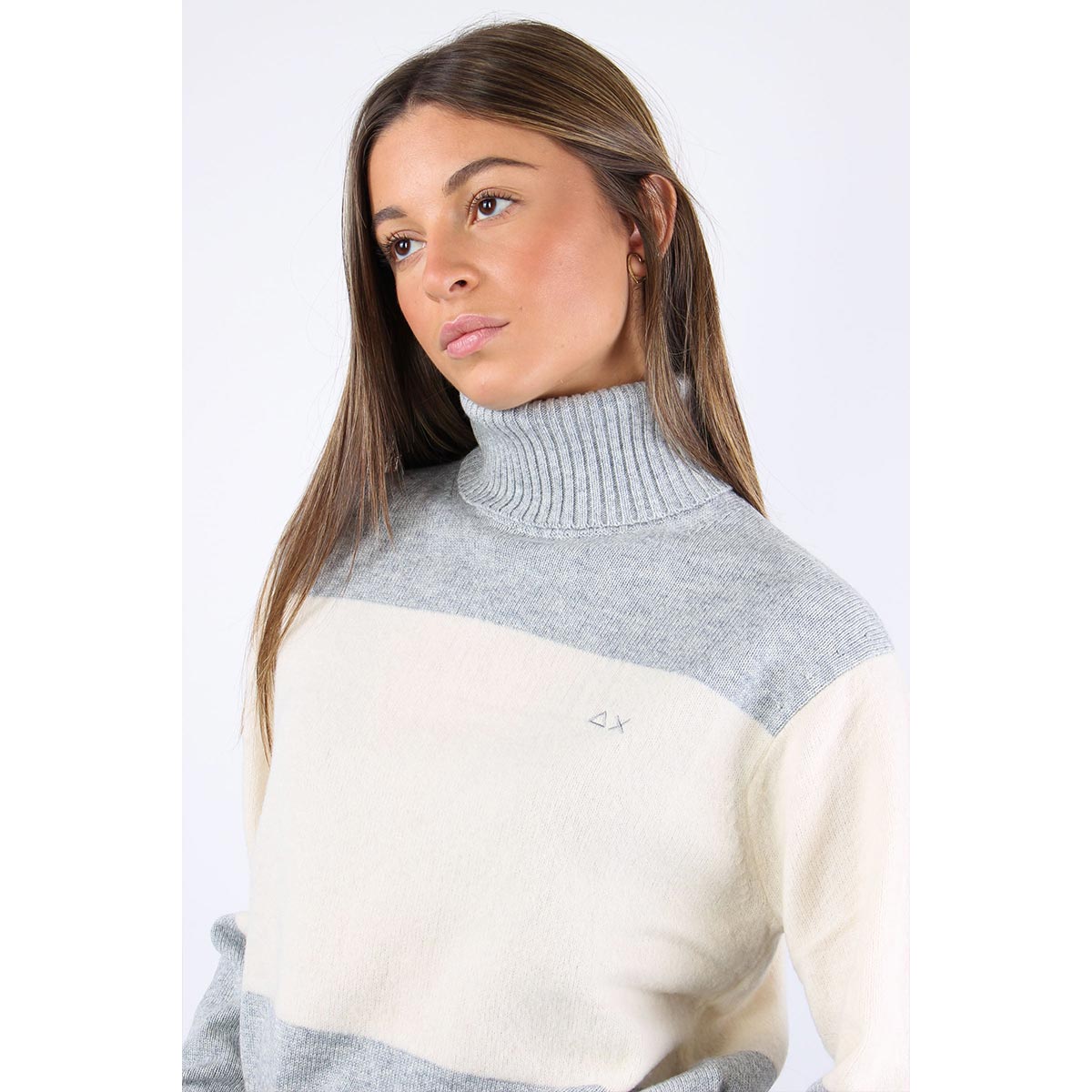 Maglia in misto cashmere a righe