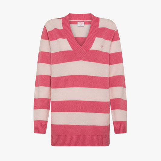 Maglia a righe in misto cashmere