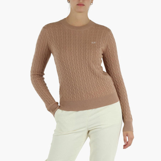 Maglione in lana e cashmere a trecce