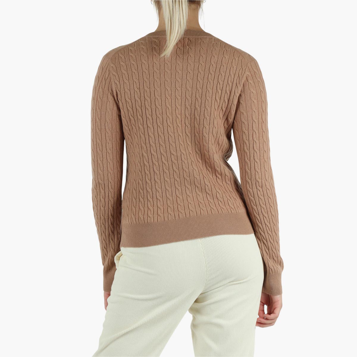 Maglione in lana e cashmere a trecce