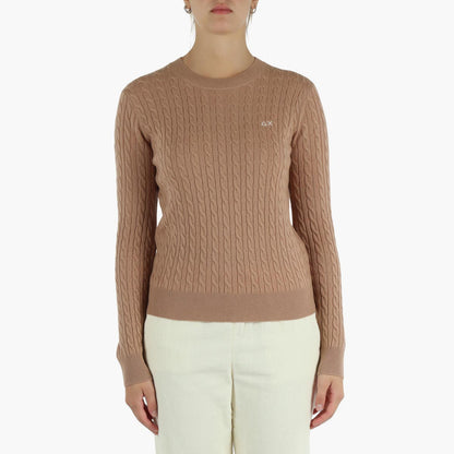 Maglione in lana e cashmere a trecce