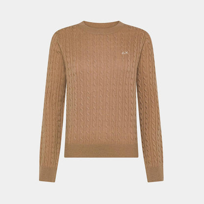 Maglione in lana e cashmere a trecce