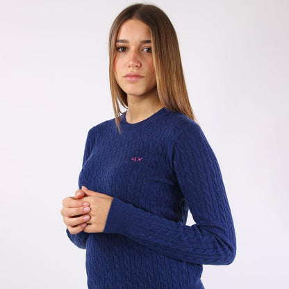 Maglione in lana e cashmere a trecce