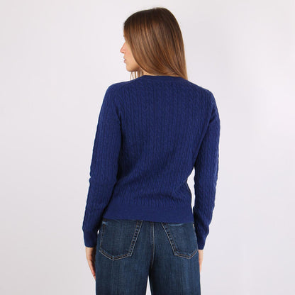 Maglione in lana e cashmere a trecce