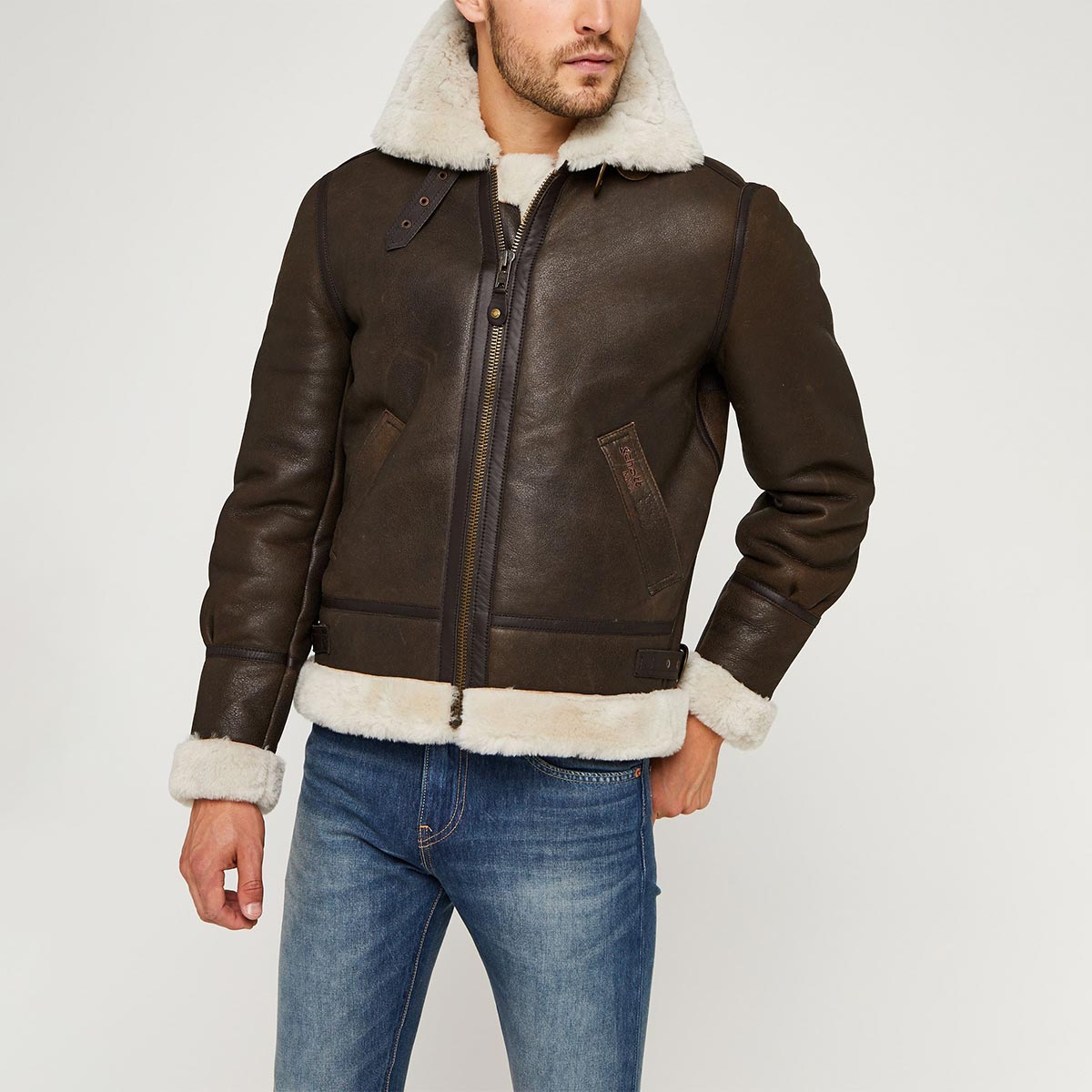 Giubbotto aviatore in montone