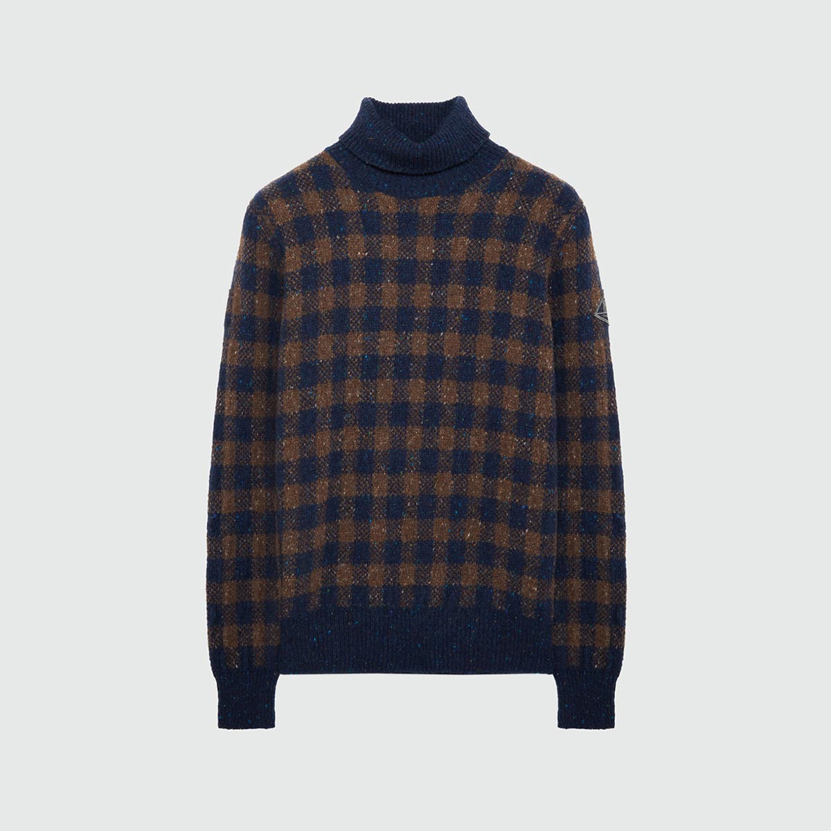 Maglione collo alto check