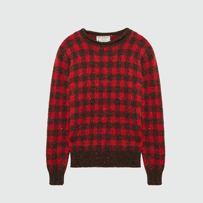 Maglione giro collo check