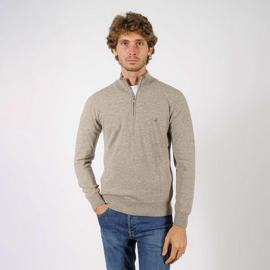 Maglione mezza zip