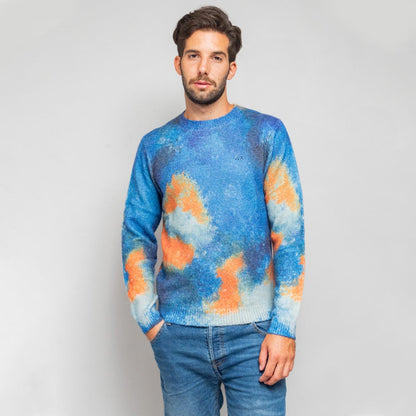 Maglione giro collo all over