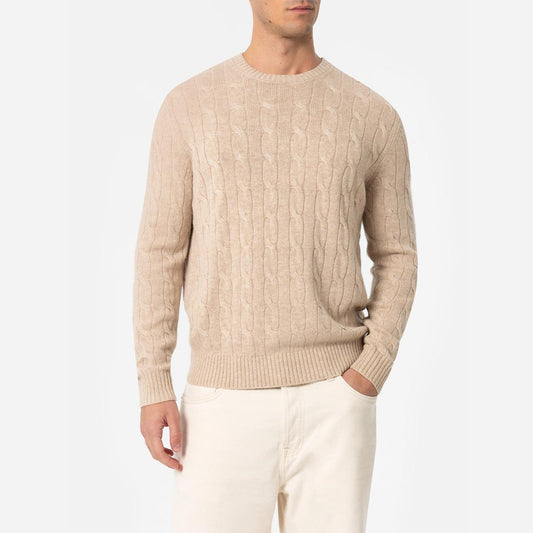 Maglione a trecce in lana