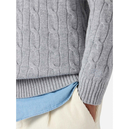 Maglione a trecce in lana