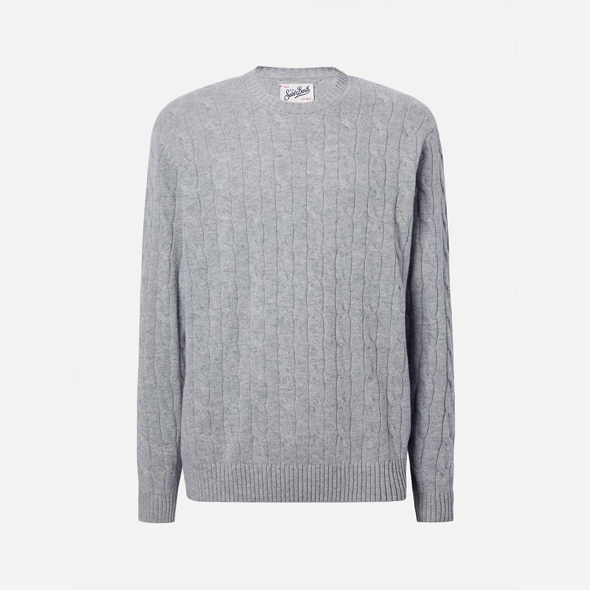 Maglione a trecce in lana