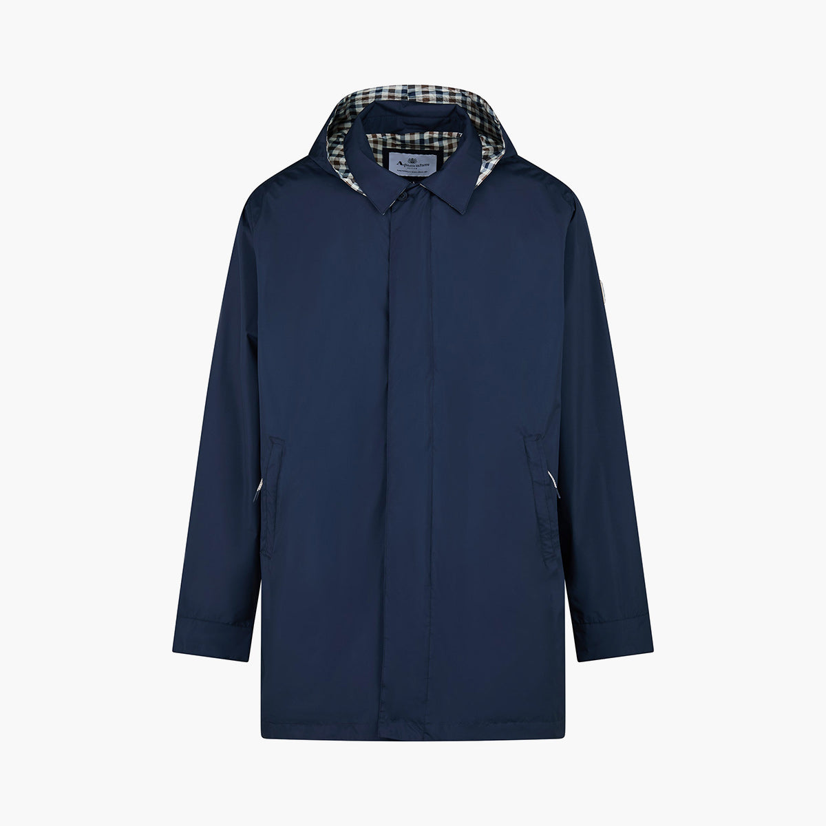 Trench impermeabile con cappuccio removibile