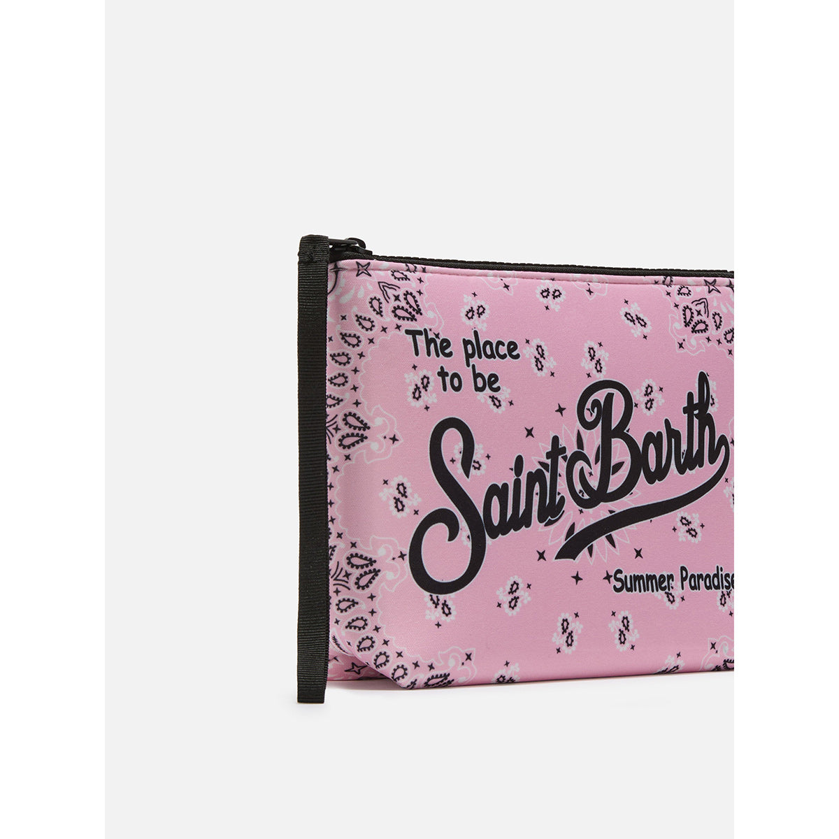 Pochette stampa bandana rosa