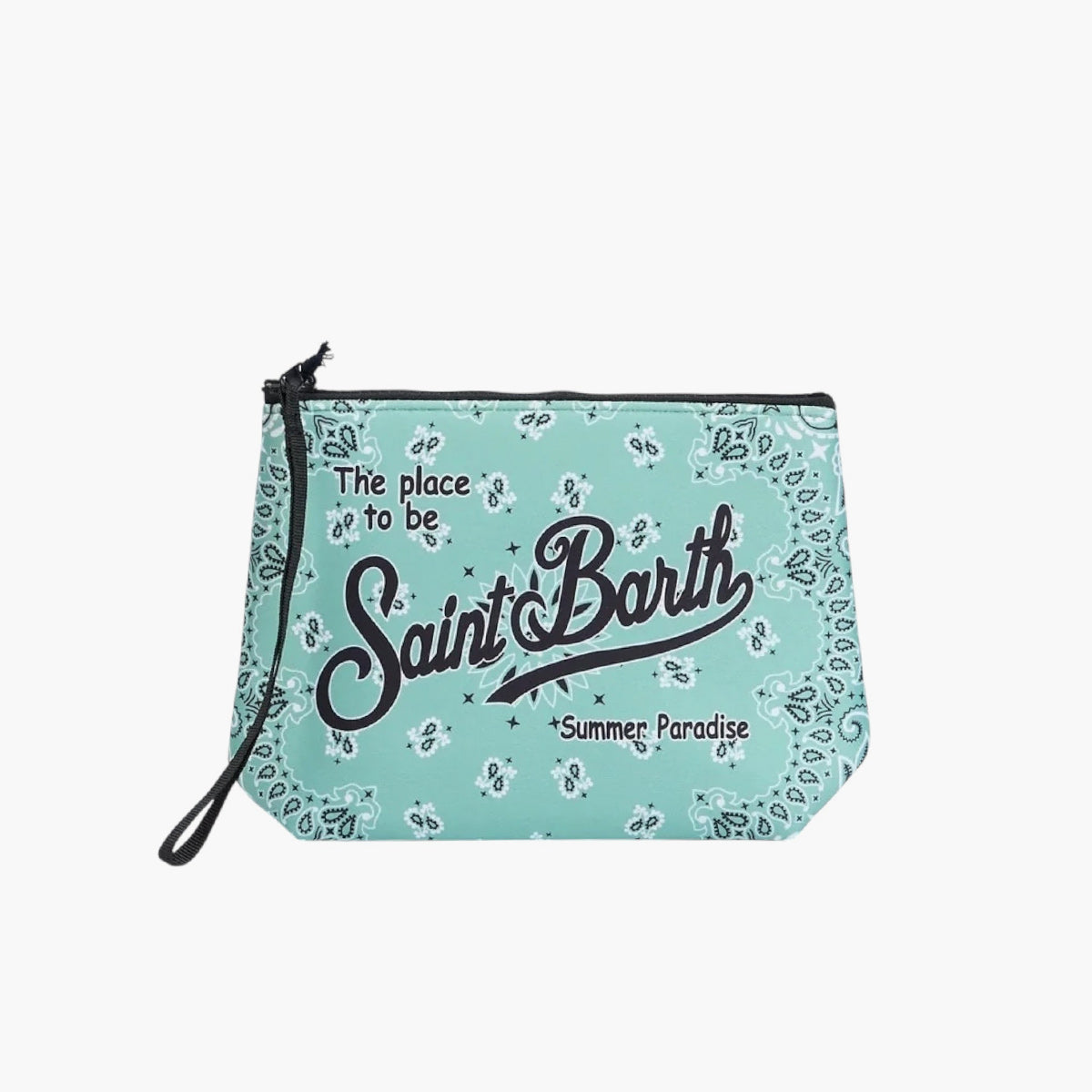 Pochette stampa bandana verde