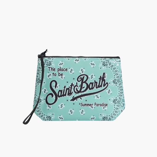 Pochette stampa bandana verde