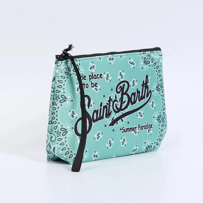 Pochette stampa bandana verde