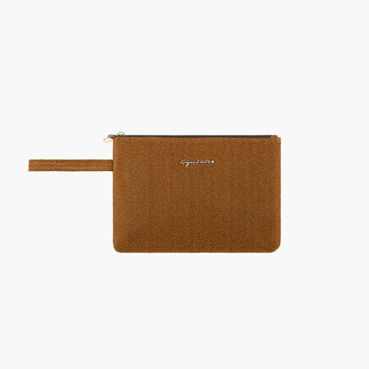 Pochette lurex bronzo