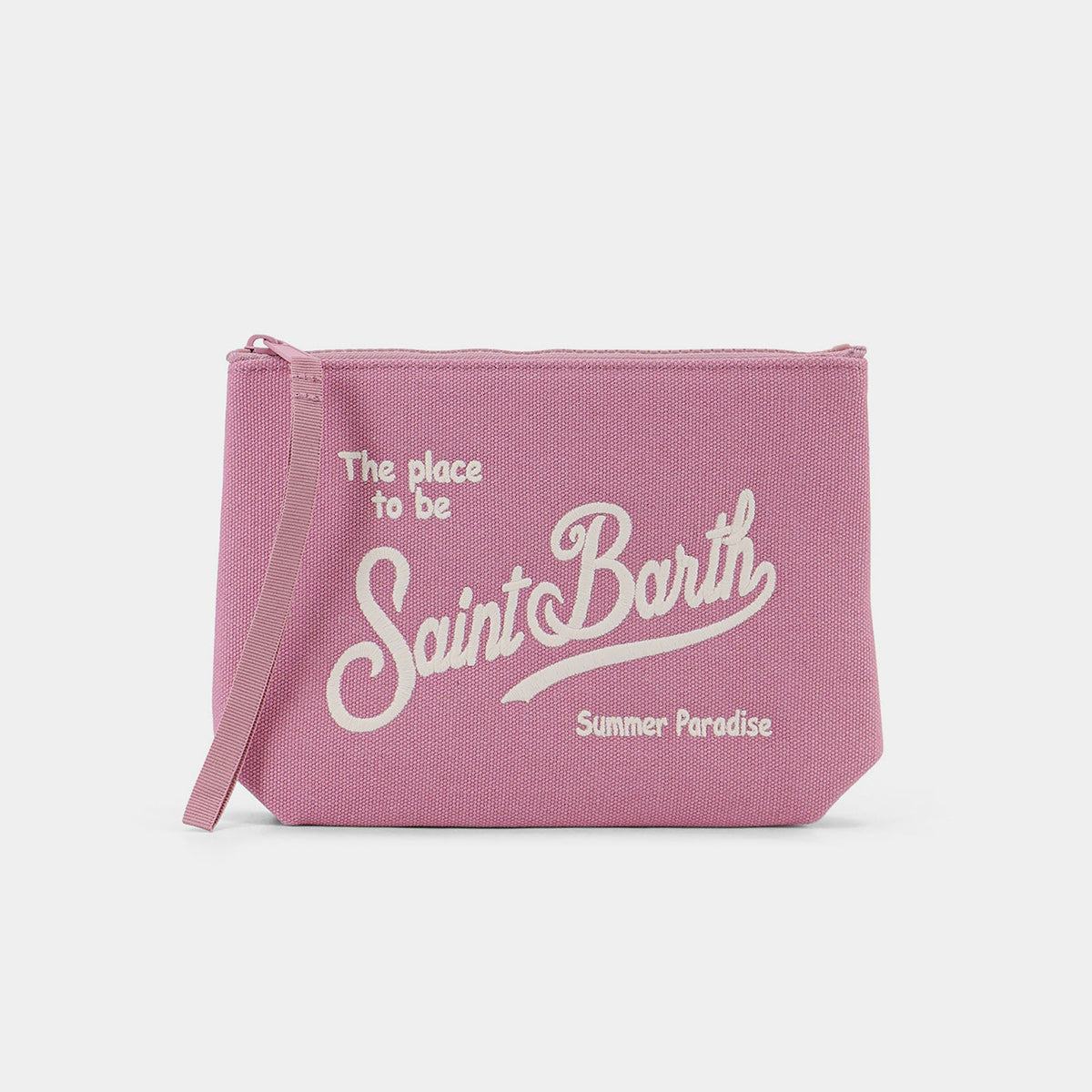 Pochette in canvas di cotone rosa
