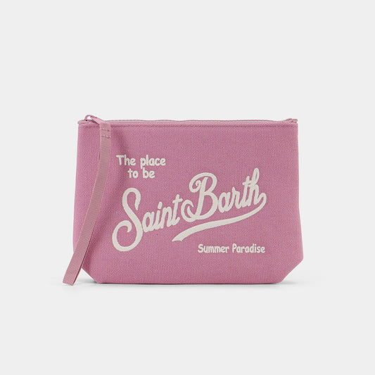 Pochette in canvas di cotone rosa