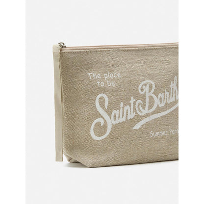 Pochette in lino beige
