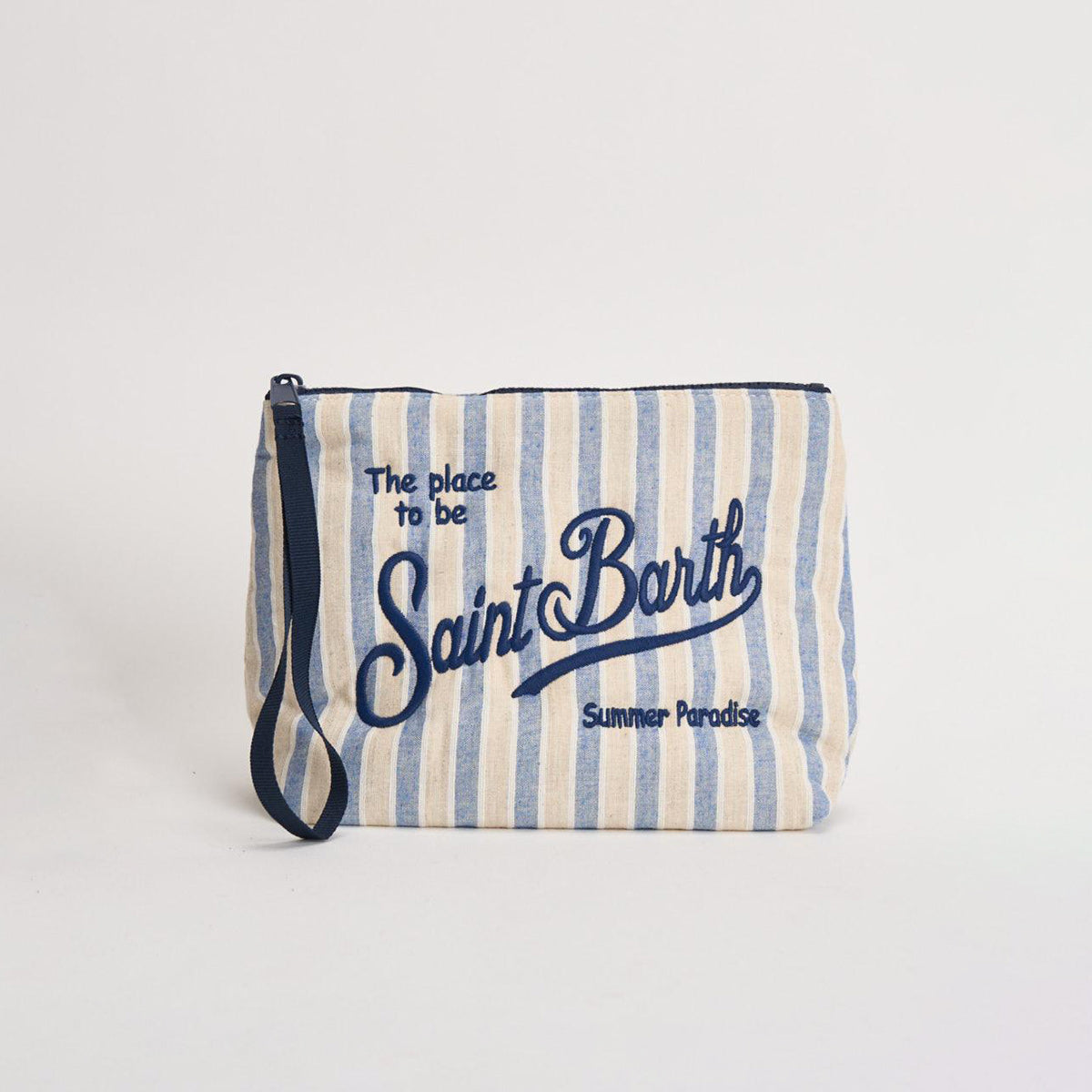 Pochette in cotone fantasia a righe