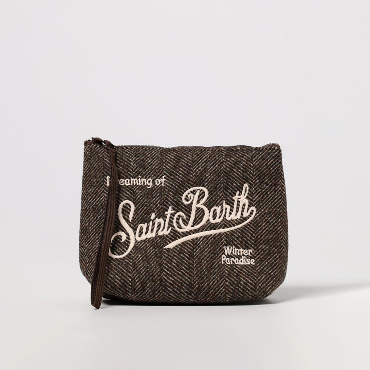 Pochette in lana spigata