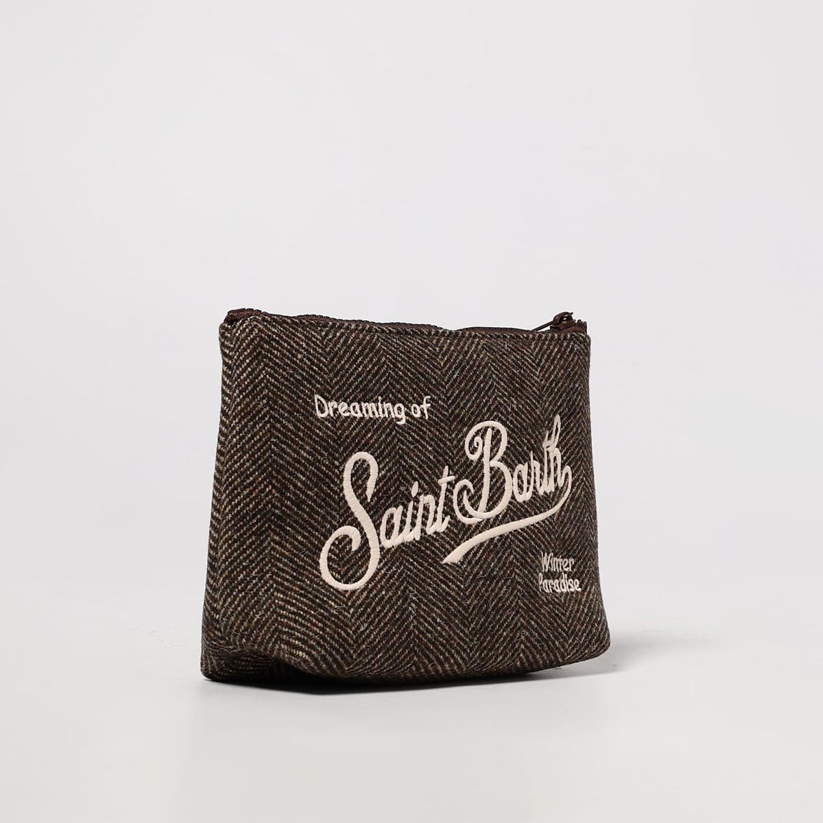 Pochette in lana spigata