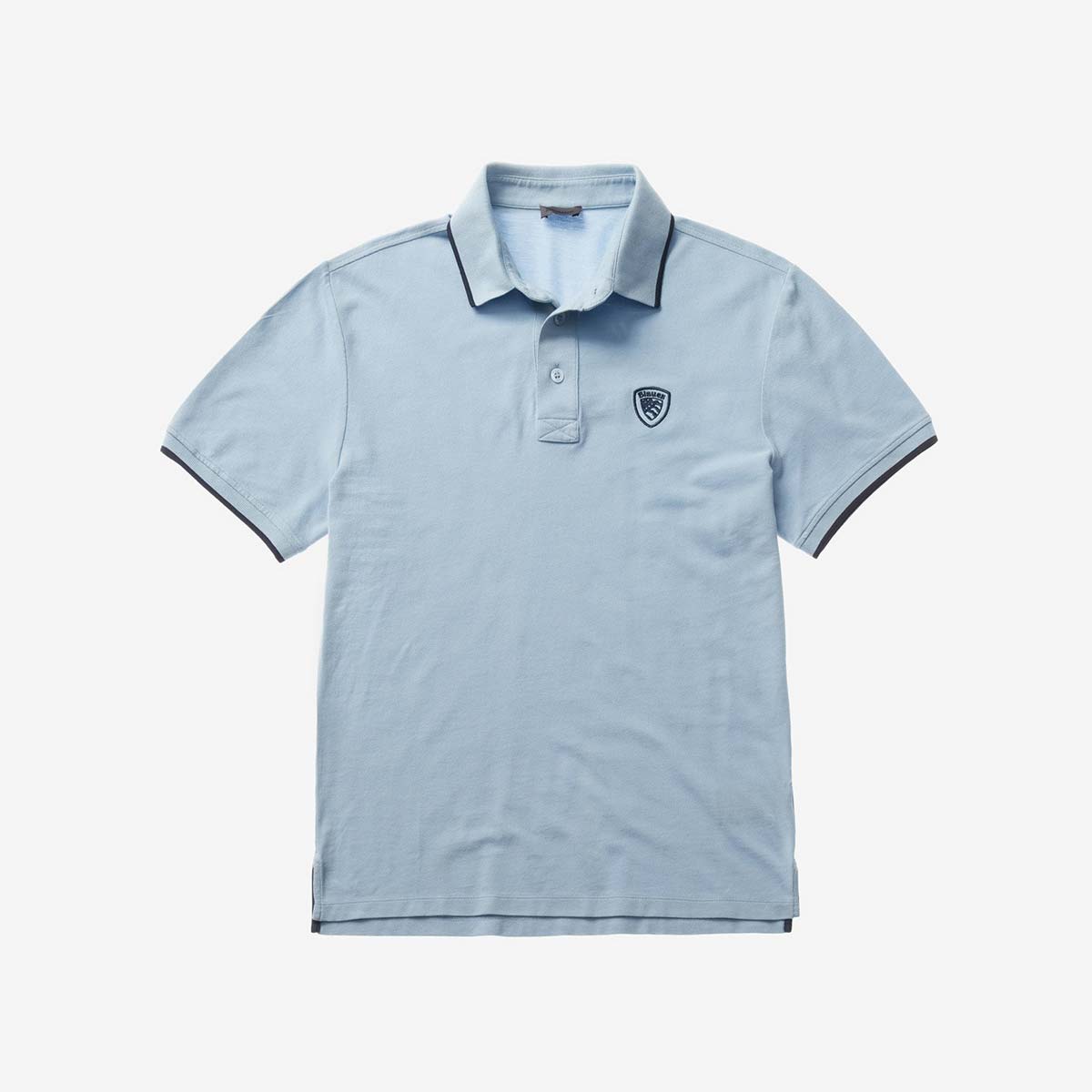 Polo con bordino azzurra Blauer USA