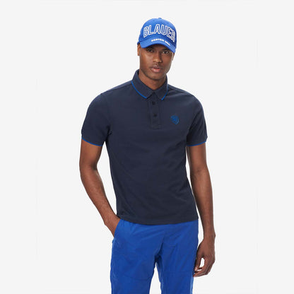 Polo con bordino blu Blauer USA