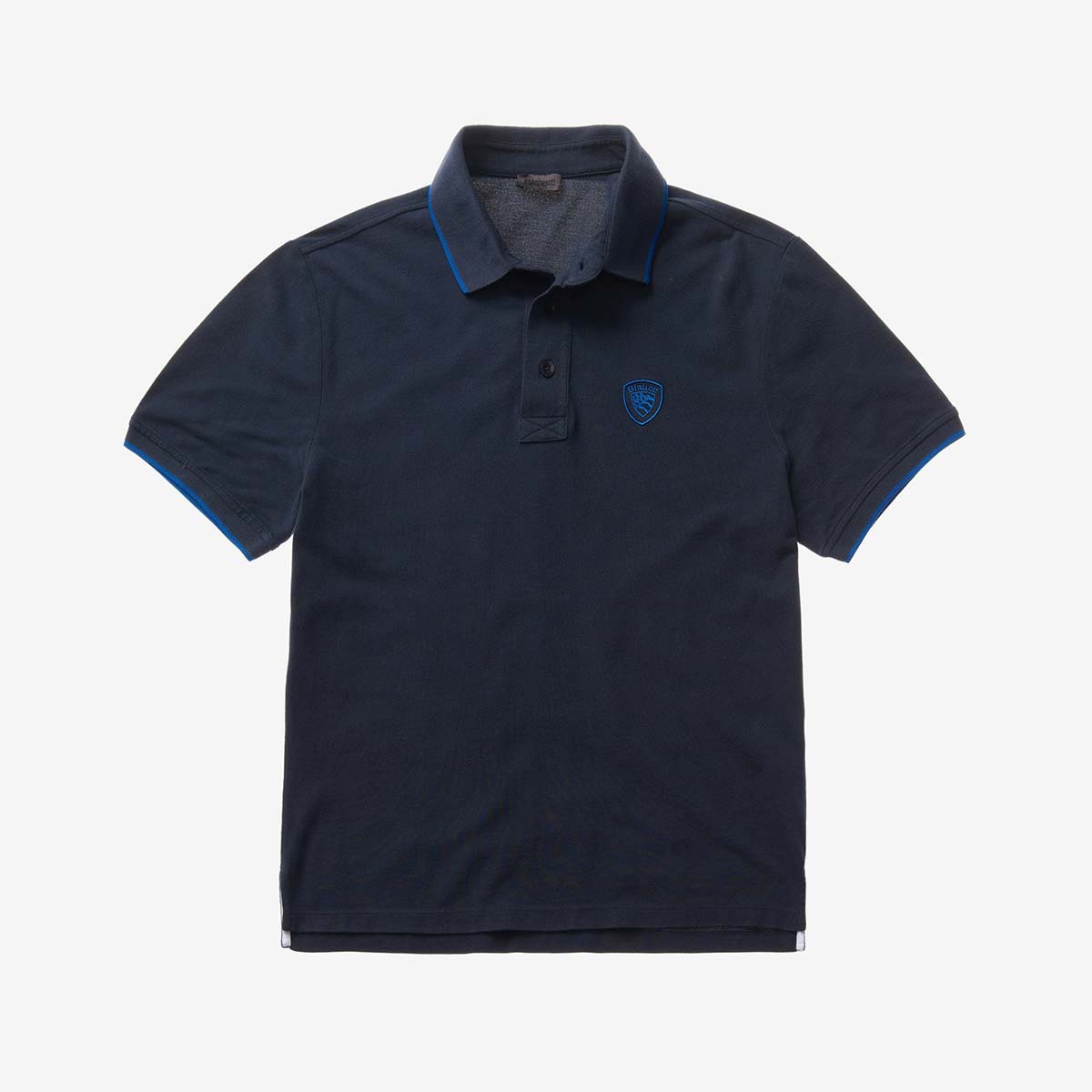 Polo con bordino blu Blauer USA