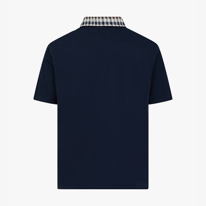 Polo con colletto fantasia check