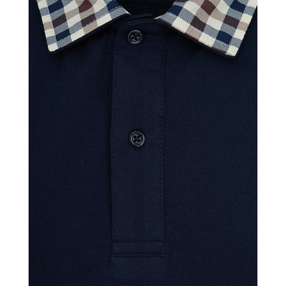 Polo con colletto fantasia check