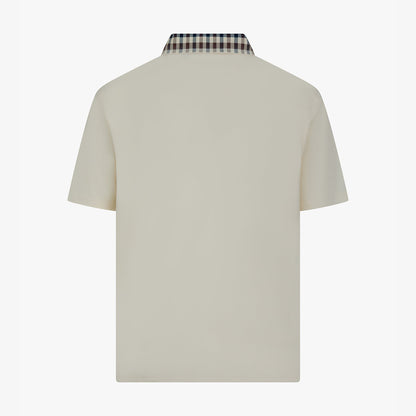 Polo con colletto fantasia check