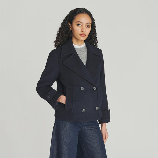 Caban doppio petto in lana