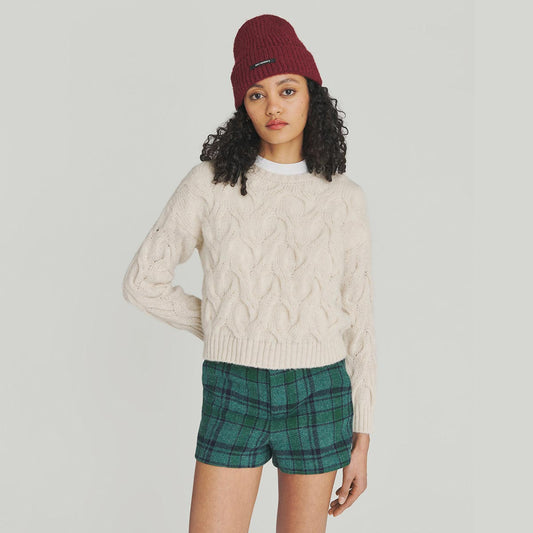 Maglione a trecce in misto Alpaca