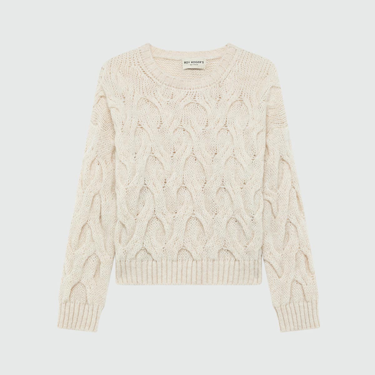 Maglione a trecce in misto Alpaca