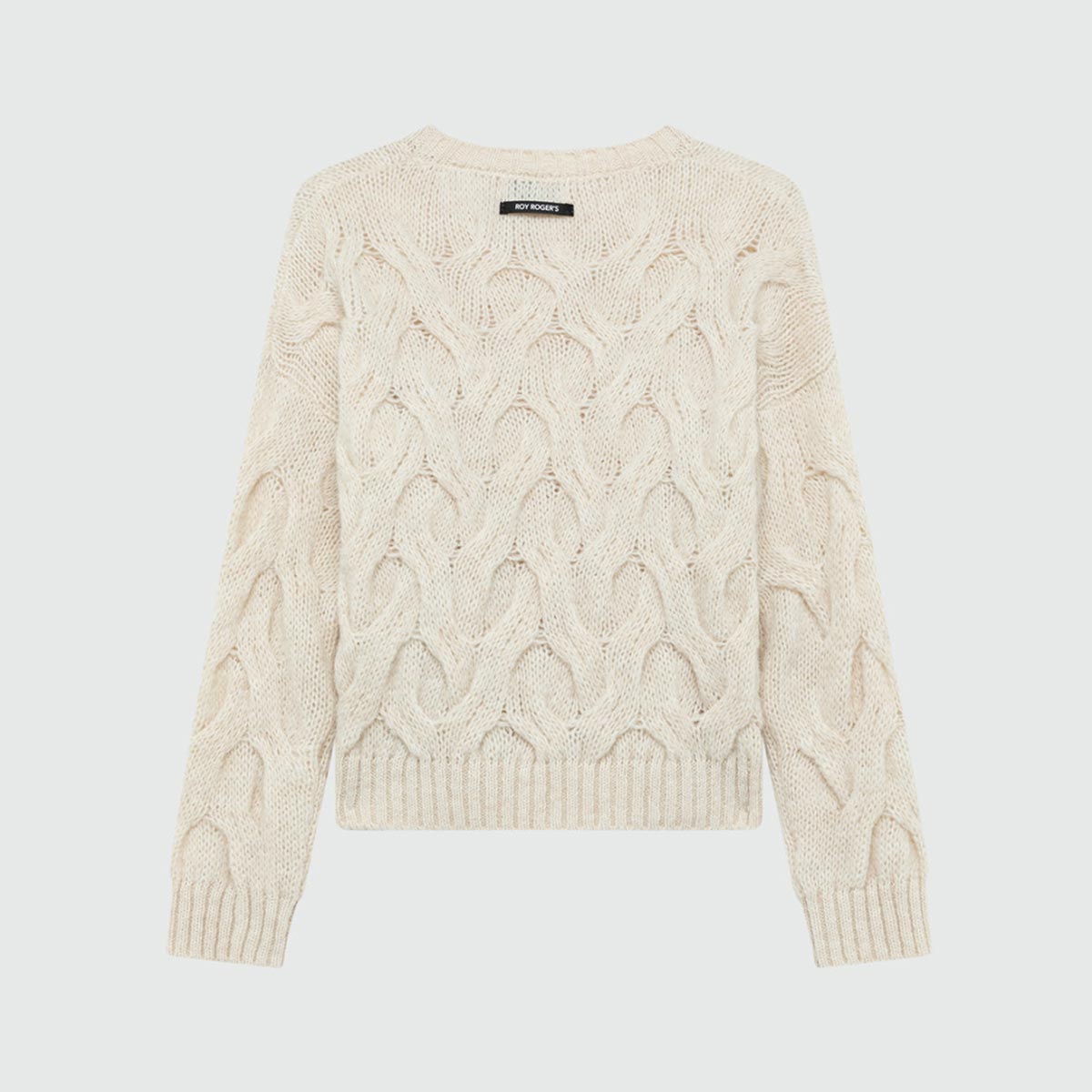Maglione a trecce in misto Alpaca