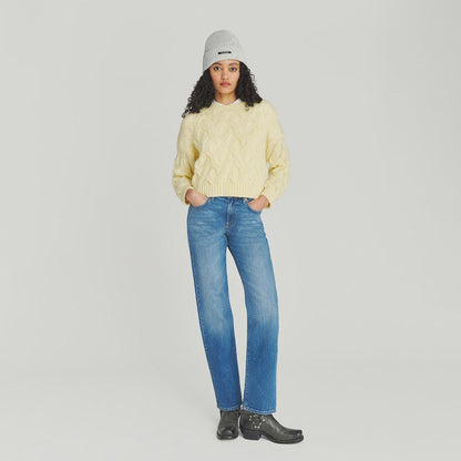 Maglione a trecce in misto Alpaca