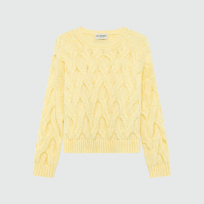 Maglione a trecce in misto Alpaca