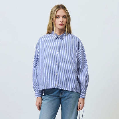 Camicia in popeline a righe