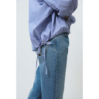 Camicia in popeline a righe