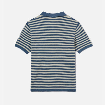 Polo senza bottoni in maglia di cotone