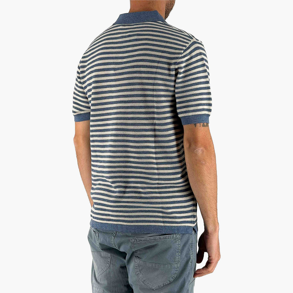 Polo senza bottoni in maglia di cotone