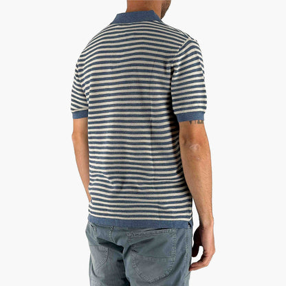 Polo senza bottoni in maglia di cotone