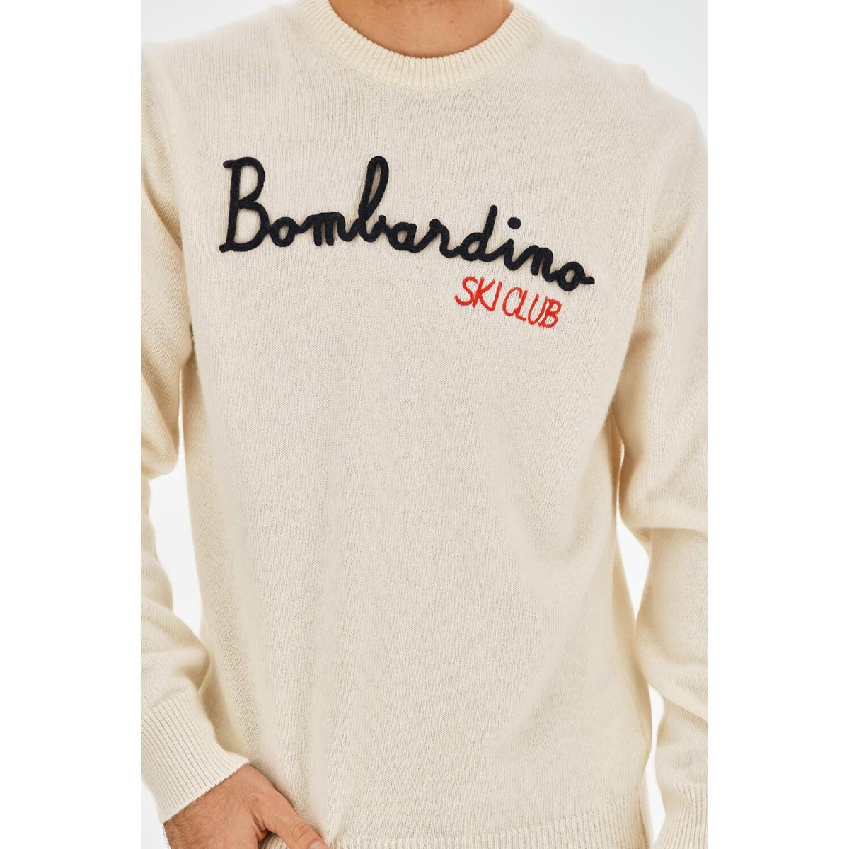 Maglione ricamato bombardino