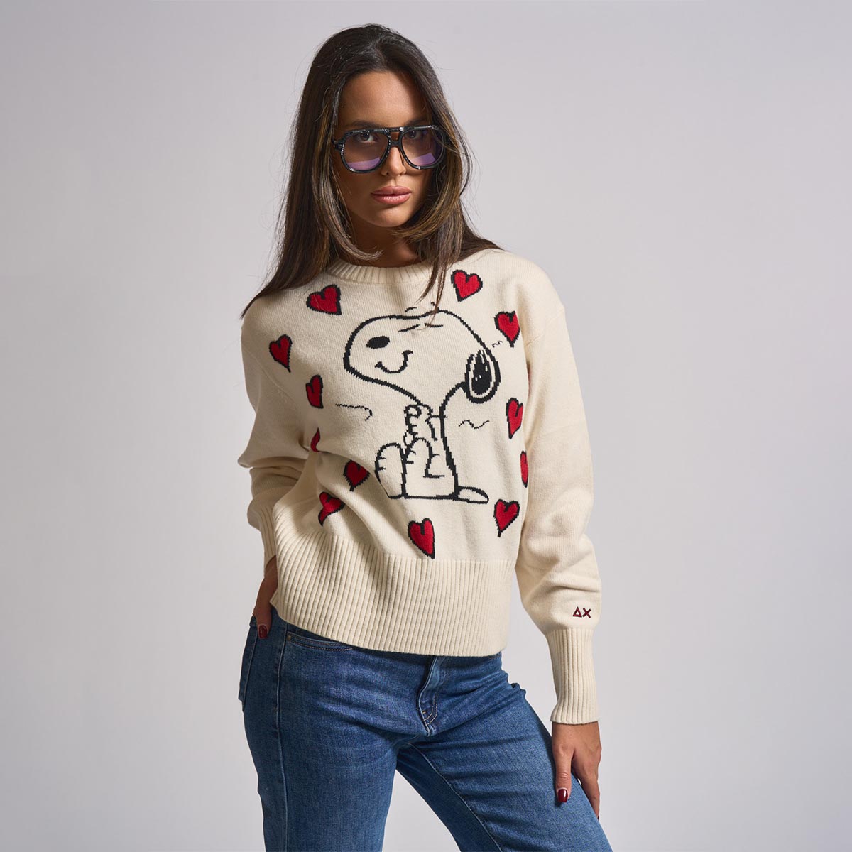 Maglia Peanuts in misto lana jacquard