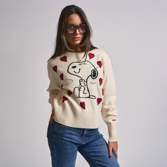 Maglia Peanuts in misto lana jacquard