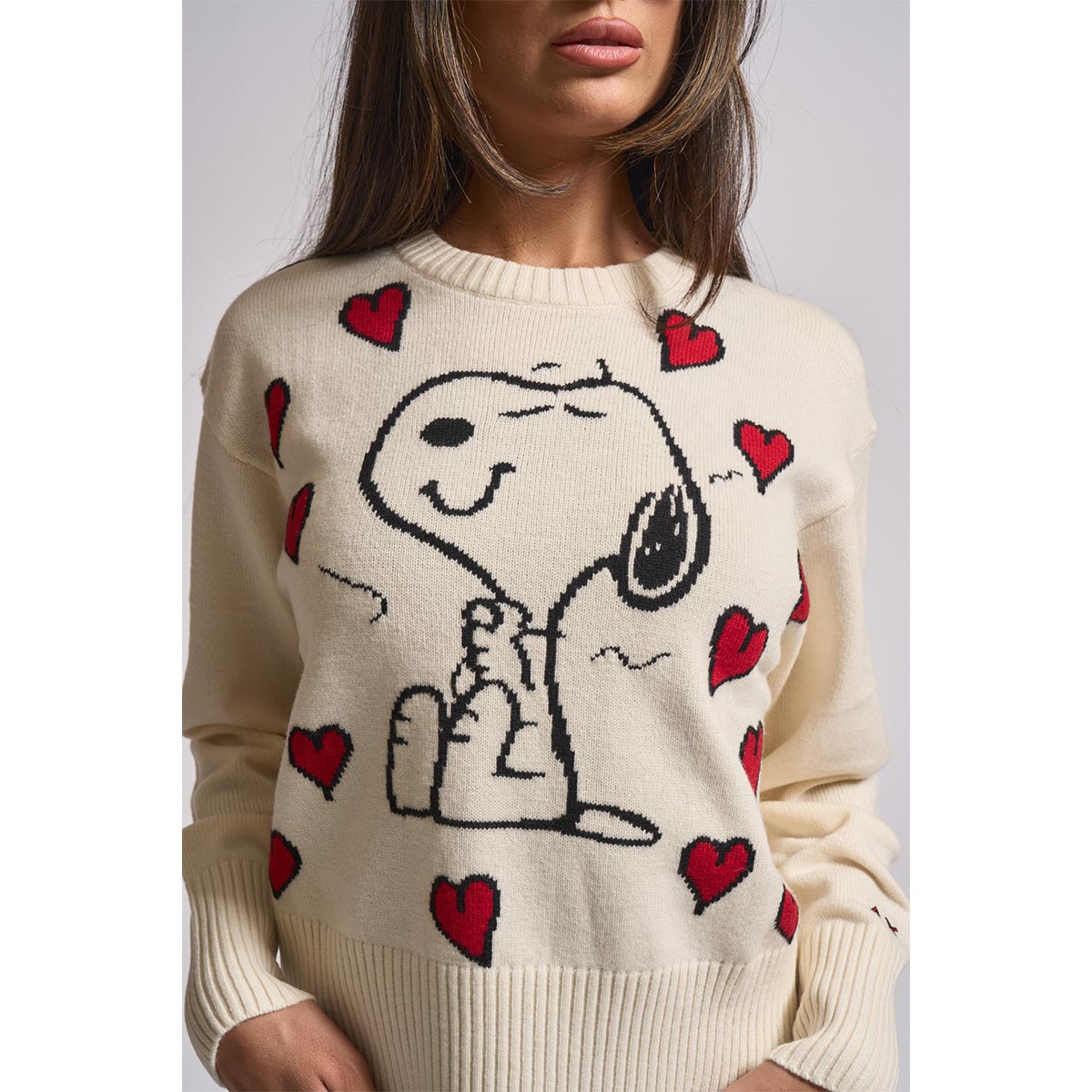 Maglia Peanuts in misto lana jacquard